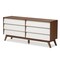 Baxton Studio Hildon Mid-Century White and Walnut Wood 6-Drawer Storage Dresser 136-7490 - alternate 1